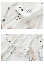Light And Soft Bamboo Fiber Baby Jumpsuit Floral Animal Cute Print Spring Autumn Newborn Clothes Unisex Long Sleeve Baby Rompers For Boys Girls